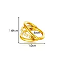 Anneau de nez triple en acier inoxydable doré avec pierres, diamètre intérieur de 8 mm. - Style Multi-Couches Incrusté de Strass (2664-8#) / Or