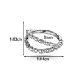 Anneau clicker sans couture torsadé en acier inoxydable pour piercing nez ou oreille - Style Torsadé Simple (2664-6#) / Argent