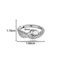 Anneau de piercing serpent sans couture de 8mm en acier inoxydable pour nez - Style Tête de Serpent (2664-7#) / Argent