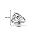 Anneau de piercing multicouche en acier inoxydable avec pierres CZ et 8mm de diamètre. - Style Multi-Couches Incrusté de Strass (2664-8#) / Argent