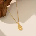 Nahaufnahme einer goldenen Unendlichkeitshalskette mit funkelnden Zirkonia-Steinen - Langer Balken Zahl Acht (9252) / Gold