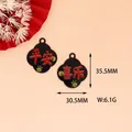 Close-up detail of the cloud-shaped alloy pendant with precise size and weight markers - Safe and Joyful Style (1# Black) / Black