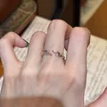 Elegant vintage style gold open ring featuring purple zircon wheat ear design for women - Purple Wheat Spike Open Ring / Gold