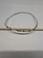 Funkelndes silberfarbenes Tennisarmband mit grünen und irisierenden Glaskristallen - Bunter Tennis-Kettenstil (17#) / Silber-Grün