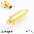 Gouden cilindrische roestvrijstalen magneetsluiting 16x5mm voor DIY-sieraden. - Cilindrische Stijl (KLJ11353-ZQF) / 16x5mm / Goud