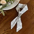 Elegant floral fabric choker necklace with silver butterfly accent for resort wear - Butterfly Style Buckle / White Floral Print