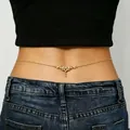 Sexy gold-tone angel wings waist chain body jewelry for beach and bikini outfits - Gold (6187)