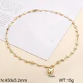 Elegante 18 Karat vergoldete Herzkette mit minimalistischen Kettengliedern für Damen - Herzkette / Gold