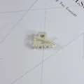 Sophisticated cream white hair claw clip featuring elegant triangular faux pearl design - Triangle Artificial Pearl Style(23#) / Approx. 4cm