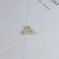 Elegant cream mini hair claw clip decorated with round faux pearls for women hair styling. - Mini Half Moon Style(39#) / Approx 2.5cm