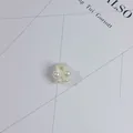 Mini pearl hair claw clip for women featuring elegant cream white beads shark clip - Mini Five-petal Flower Shape(45#) / Approx 2.5cm