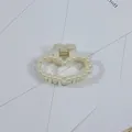 Elegant creamy white pearl-encrusted heart-shaped hair claw clip for women's hair styling - Artificial Pearl Heart Style(18#) / Approx 6cm