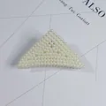 Elegant triangular pearl hair claw clip for women's hairstyling - Arc Triangle Style(57#) / Approx. 8cm