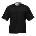 T-shirt noir surdimensionné à col rond pour homme idéal pour le fitness et le sport - M / Noir