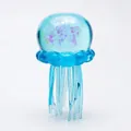 Transparentes blaues Quallen-Stressabbau-Spielzeug mit bunten Punkten auf Weiß - Blau Oktopus / OPP-Beutel