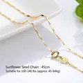 45cm 14K gold plated S925 sterling silver twist chain necklace for women - Melon Seed Chain / 45cm / Gold