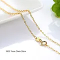 Premium 50cm S925 sterling silver cable chain necklace plated in 14K gold finish - Cable Chain / 50cm / Gold