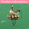 Decorative 2D flat acrylic goose and goslings garden stake for potted plant decor - 10