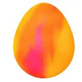 Juguete antiestrés con forma de huevo en degradado de colores naranja y rosa vivo - [huevo De Pascua] Naranja / Bolsa de polietileno
