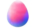 Juguete antiestrés blandito con forma de huevo y degradado de colores para alivio sensorial - [bonus] Rosa Roja / Bolsa de polietileno