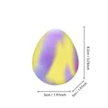 Juguete antiestrés en forma de huevo con patrón de mármol amarillo y violeta suave - [huevo De Pascua] Morado / Bolsa de polietileno