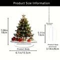Acrylic Christmas tree tabletop ornament decoration with size dimensions 15.5x18cm - Christmas Tree with Red and Gold Ornaments (10)