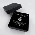 Collier cœur en argent S925 avec zircone dans un coffret cadeau romantique Soulmate - Collier + Boîte cadeau noire