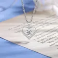 S925 sterling silver heart pendant necklace with shimmering zircon stones - 1 Carat Moissanite Necklace