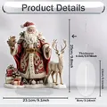 Detailed Christmas Santa Claus and reindeer acrylic stand dimensions shown in centimeters and inches - Santa Claus and Reindeer Figurine (15)