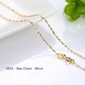 Premium 60cm 14K gold plated S925 sterling silver starry chain necklace for plus size women - Starry Sky Chain / 60CM / Gold