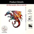 Vibrant stained glass style dragon acrylic suncatcher for home window decoration - 15*15*0.2 / Painted Flying Dragon (45)