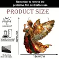 Stained glass angel suncatcher, 20x18cm size detail for window decor - 15*15*0.2 / Praying Angel (46)