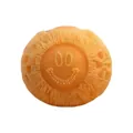 Yellow round squeeze toy with smiley face and textured surface for daily stress relief - Orange Smiley Face Spiky Ball / OPP Bag