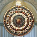 Bohemian style mystical astrological acrylic hanging disk for home wall decor - Astrological Astronomy Style (22) / 15x15x0.2cm