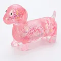 Sparkling pink glitter dachshund squeeze toy for sensory stress relief and fun play - Pink Dog / OPP Bag