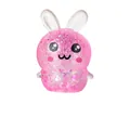 Cute pink glitter rabbit squishy toy with gradient sparkle and transparent ears - Pink Rabbit 6cm / OPP Bag