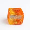 Colorful orange gradient fidget cube toy with sparkling glitter details - Orange Aurora Cube / OPP Bag