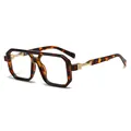 Oversized tortoise shell double-bridge glasses with gold metal temple details - C10-Tortoise Frame Gold Tortoise Leg