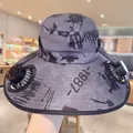 Outdoor grey camouflage solar fan hat with dual built-in cooling fans for men's fishing - Adjustable / Double Hole Solar Fan Hat (Dark Gray Camo)