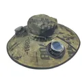 Outdoor camouflage sun hat with built-in dual solar powered fans and wide brim design - Adjustable / Double Hole Solar Fan Hat (Army Green Camo)