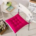 Soft thick hot pink chair cushion seat pad with ties for home and office chair decor - 40cm X 40cm / Rose Red