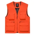 High-visibility bright orange multi-pocket volunteer workwear vest waistcoat in size L - S / Orange