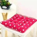 Cojín de silla cuadrado grueso con lunares rojos y blancos para hogar y oficina - Lunares Rosa Rojo