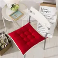 Thickened soft red chair cushion with ties for comfortable home and office seating - 40cm X 40cm / Red