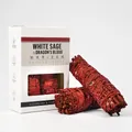 Natural white sage and dragon's blood smudge sticks for cleansing and purifying - Dragon's Blood White Sage [Chinese Version] - 2 Sticks