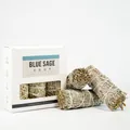 Natural Blue Sage smudge stick set in white box for air cleansing and purification - Blue Sage [Chinese Version] - 3 Sticks