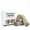 Natural California Blue Sage smudge stick bundles for air cleansing and purification - Blue Sage [English Version] - 3 Sticks