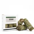 Natural cedar smudge stick bundles with packaging for cleansing and purifying - Cedar [English Version] - 3 Sticks