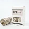 Natural California white sage smudge stick in packaging for home cleansing and purification - White Sage [English Version] - 2 Sticks