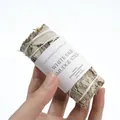 Organic California white sage smudge stick for natural space cleansing and purification - White Sage 4-Inch 30-35g - English Label
